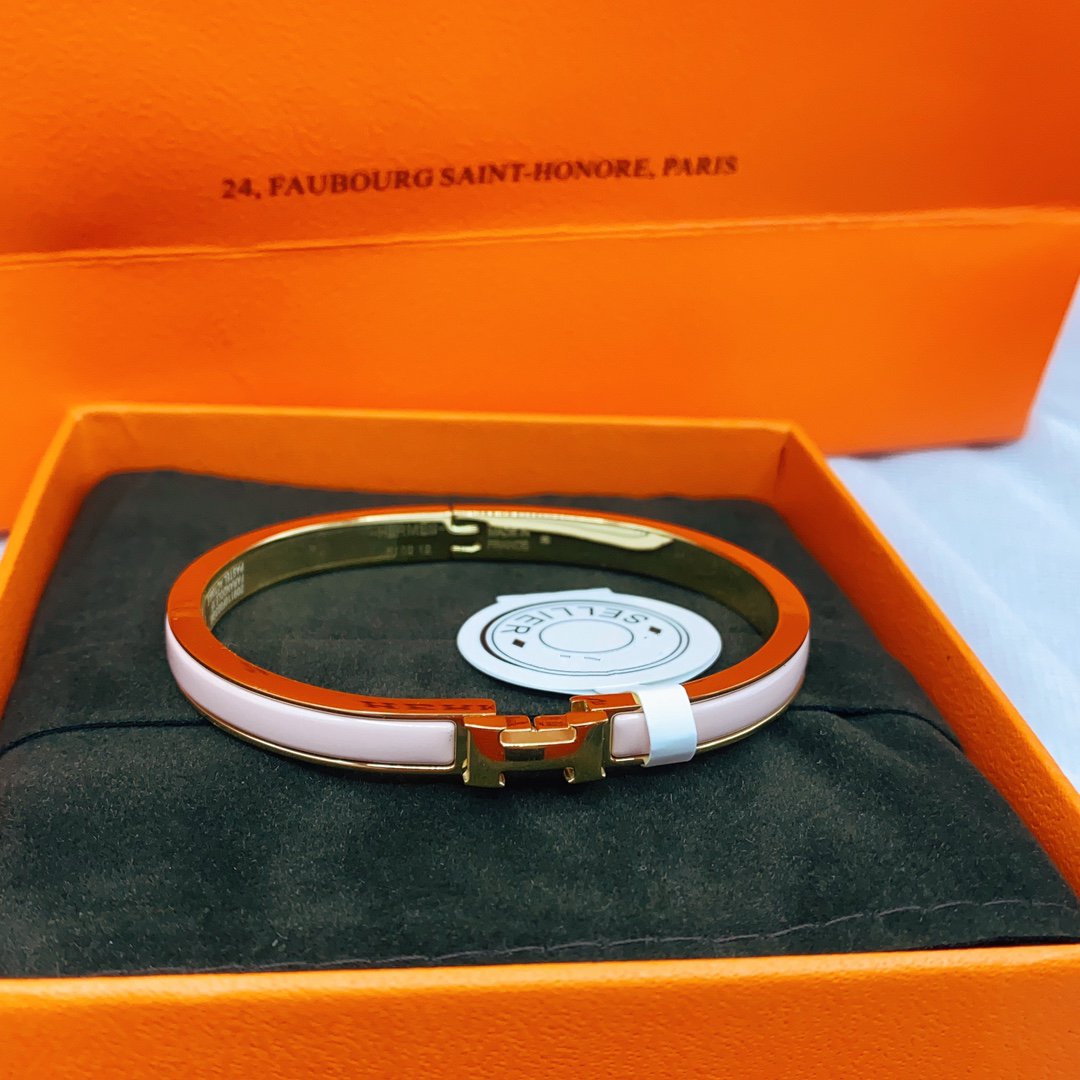 [Glow Muse]CLASSIC HM CLIC  PINK 8MM ENAMEL BRACELET