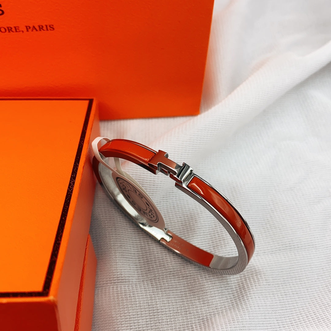 [Glow Muse]CLASSIC HM CLIC RED 8MM ENAMEL BRACELET