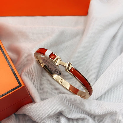 [Glow Muse]CLASSIC HM CLIC RED 8MM ENAMEL BRACELET