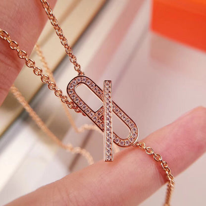 [Glow Muse]HM FIRE PIG NOSE NECKLACE TRENDY STREET