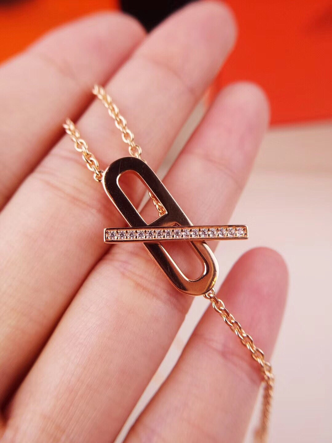[Glow Muse]HM FIRE PIG NOSE NECKLACE TRENDY STREET