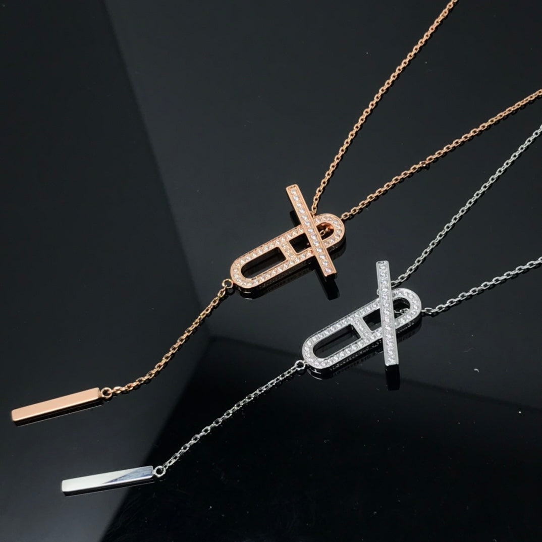 [Glow Muse]HM NECKLACE PLATINUM ROSE GOLD DIAMOND