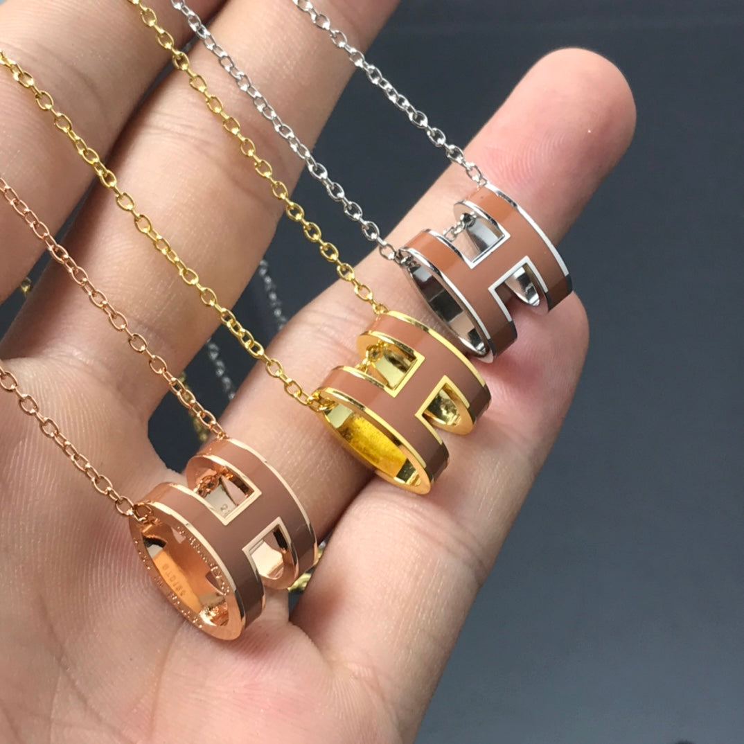 [Glow Muse]H NECKLACE BROWN