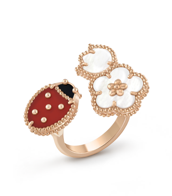 [Glow Muse]LUCKY 3 MOTIF ROSE GOLD RING