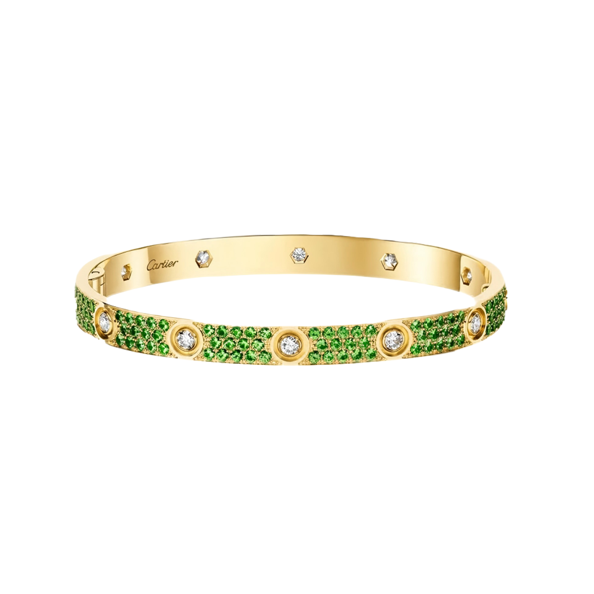 [⭐Glow Muse]2026 PAVE GEMSTONE LOVE BRACELET 6.1MM 10 DIAMONDS