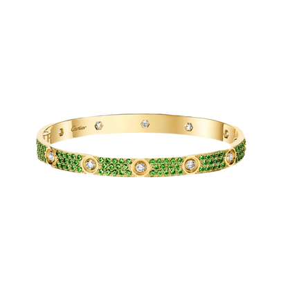 [⭐Glow Muse]2026 PAVE GEMSTONE LOVE BRACELET 6.1MM 10 DIAMONDS