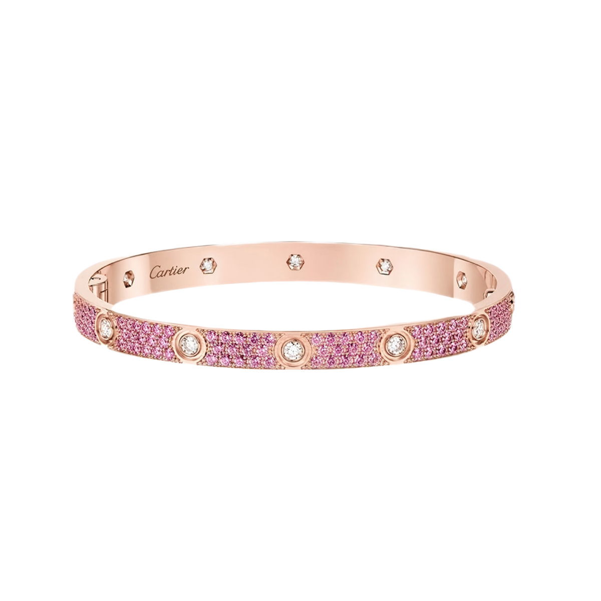 [⭐Glow Muse]2026 PAVE GEMSTONE LOVE BRACELET 6.1MM 10 DIAMONDS