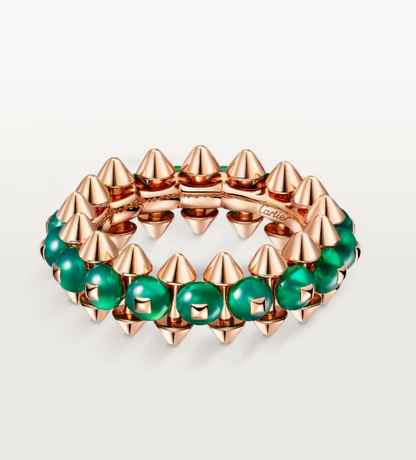 [⭐Glow Muse]CLASH ELEGANT ROSE GOLD RING FEATURING NATURAL AGATE