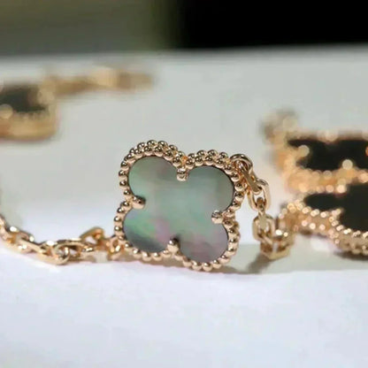 [⭐Glow Muse] CLOVER 5 MOTIF GRAY MOP BRACELET COLLECTION