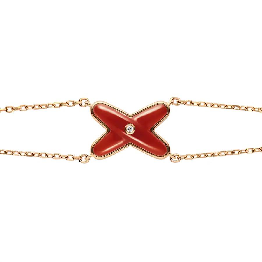 [Glow Muse]JEUX BRACELET CARNELIAN PINK GOLD 1 DIAMOND