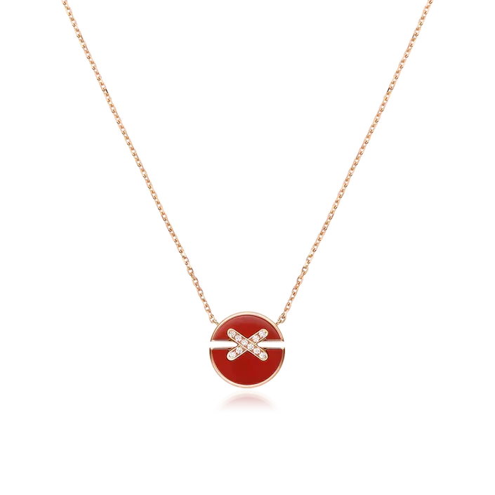 [Glow Muse]JEUX DE ROSE GOLD DIAMOND NECKLACE