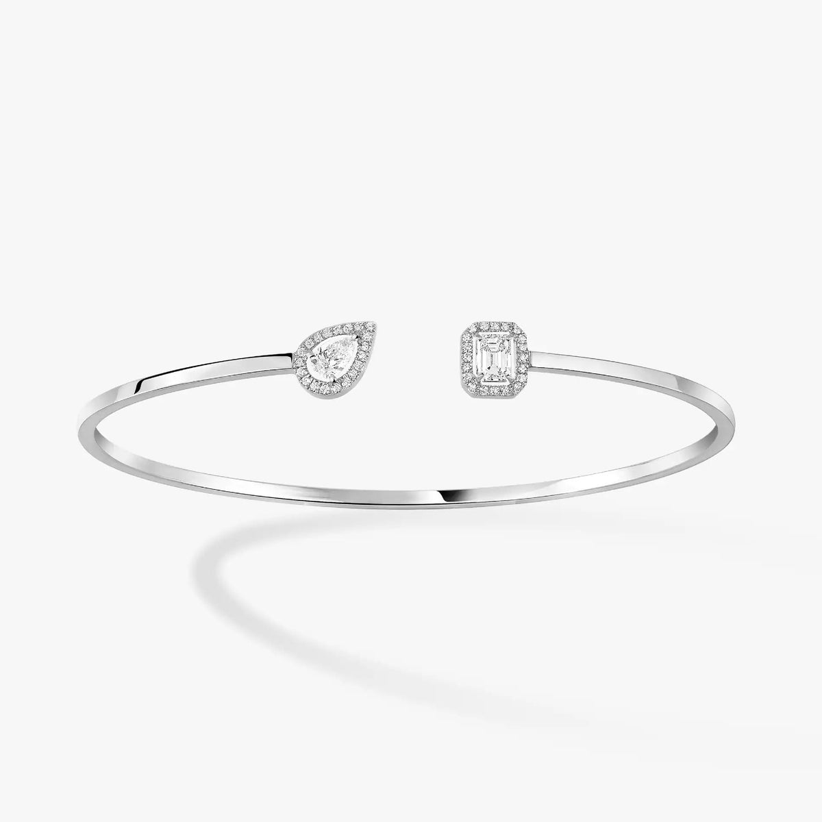 [Glow Muse]JONC FLEX MY TWIN TOI & MOI SILVER DIAMOND BRACELET