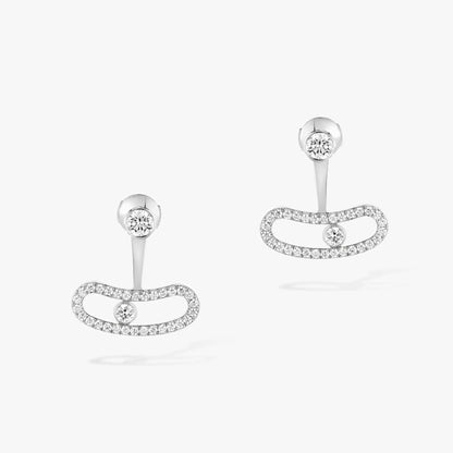 [Glow Muse]MOVE UNO SILVER DIAMOND EARRINGS