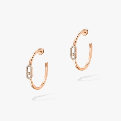 [Glow Muse]CREOLES MOVE UNO PM DIAMOND EARRINGS