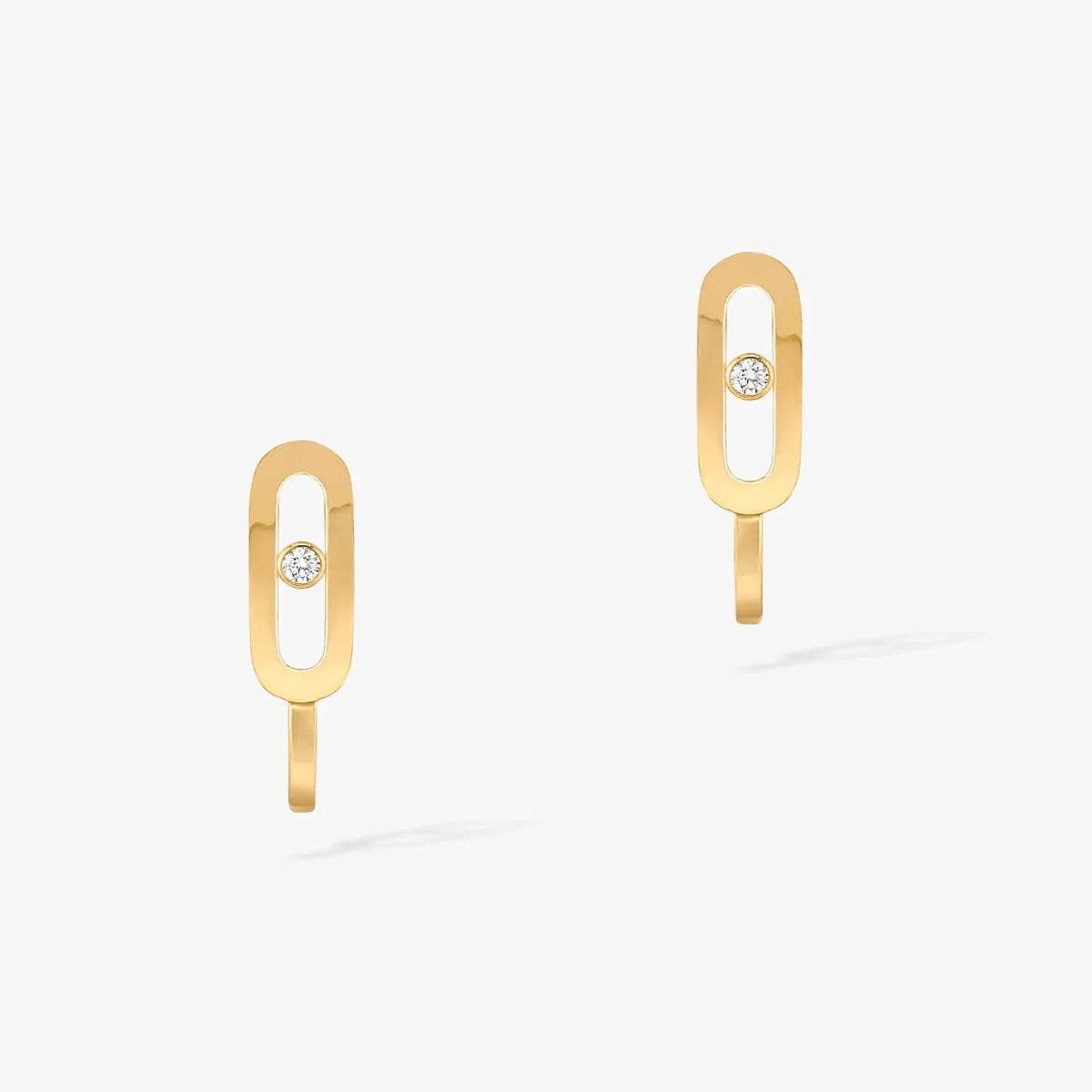 [Glow Muse]CREOLES MOVE UNO MINI 1 DIAMOND EARRINGS