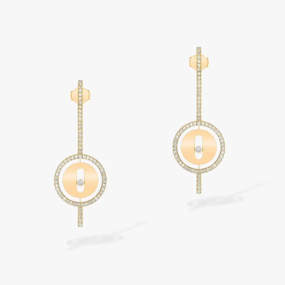 [Glow Muse]Demo MOVE ARROW PINK GOLD DIAMOND EARRINGS