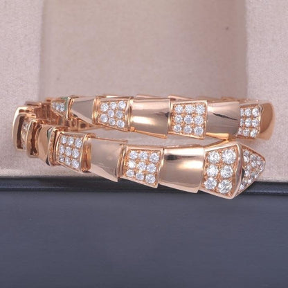 [Glow Muse]SERPENTI WIDE BRACELET PINK GOLD DIAMOND