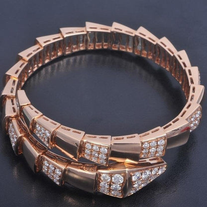 [Glow Muse]SERPENTI WIDE BRACELET PINK GOLD DIAMOND