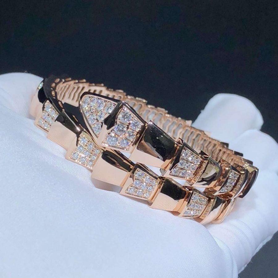 [Glow Muse]SERPENTI WIDE BRACELET PINK GOLD DIAMOND
