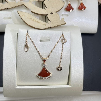 [Glow Muse]DREAM NECKLACE CARNELIAN DIAMOND