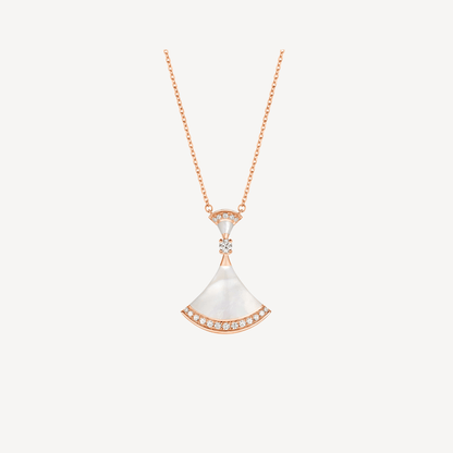 [Glow Muse]DREAM NECKLACE MOP PINK GOLD DIAMOND