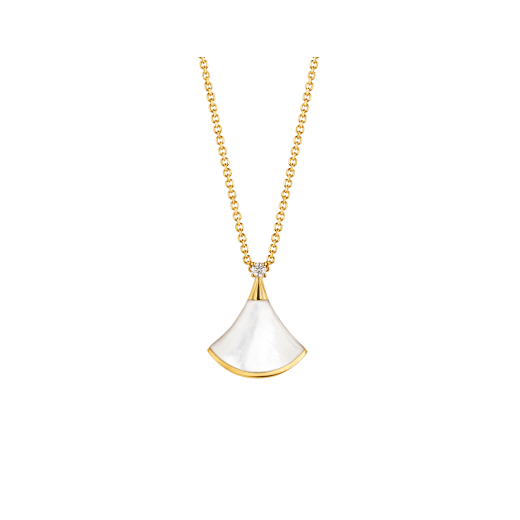 [Glow Muse]DREAM NECKLACE WHITE MOP GOLD 1 DIAMOND