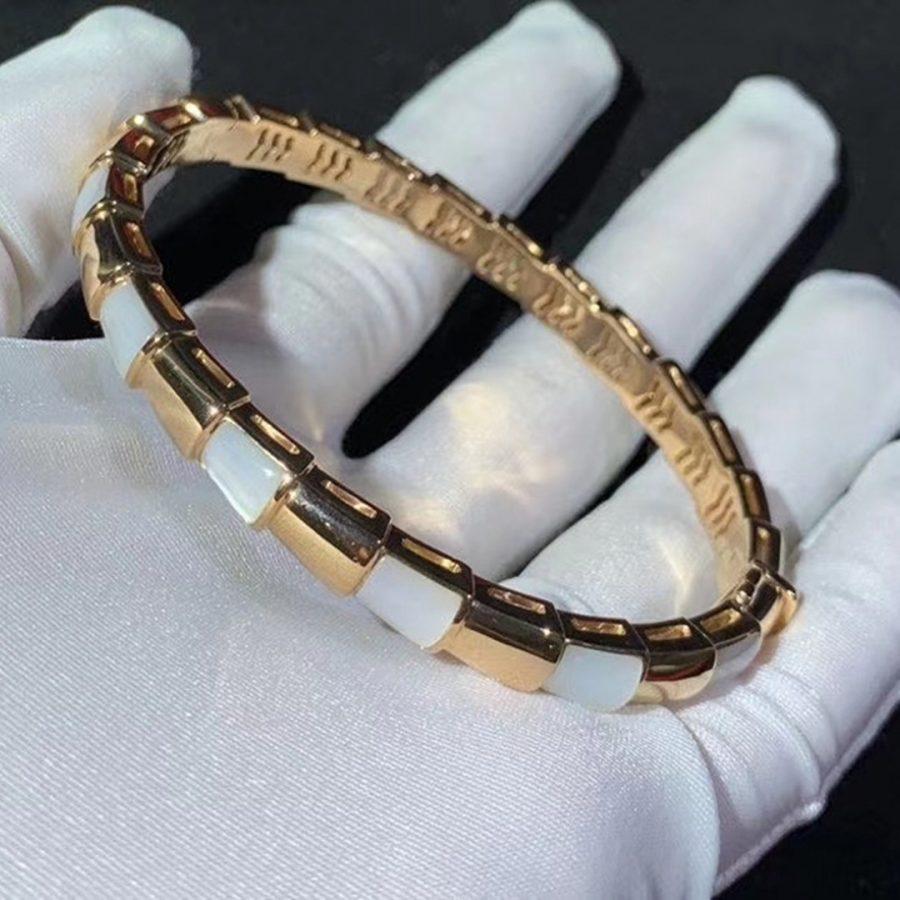 [Glow Muse]SERPENTI BRACELET PINK GOLD MOP