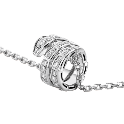 [Glow Muse]SERPENTI  NECKLACE DOUBLE RING DIAMOND