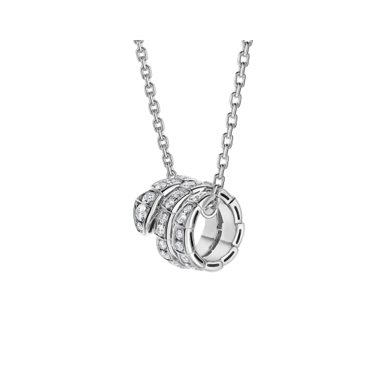 [Glow Muse]SERPENTI  NECKLACE DOUBLE RING DIAMOND