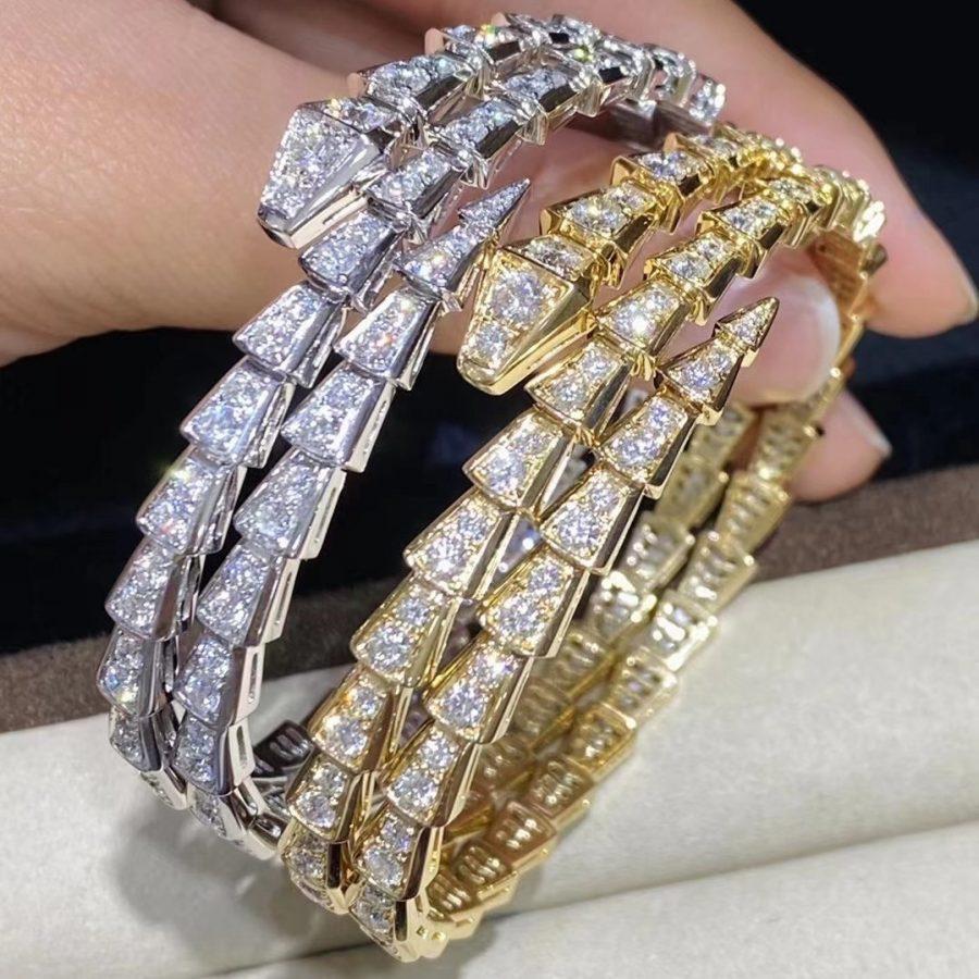 [Glow Muse]SERPENTI BRACELET GOLD DIAMOND DOUBLE ROW