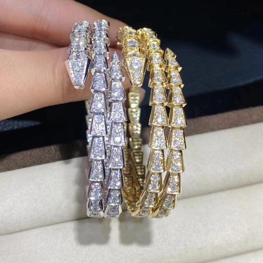 [Glow Muse]SERPENTI BRACELET GOLD DIAMOND DOUBLE ROW