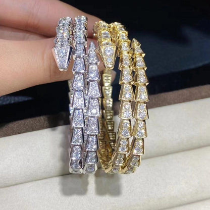 [Glow Muse]SERPENTI BRACELET GOLD DIAMOND DOUBLE ROW