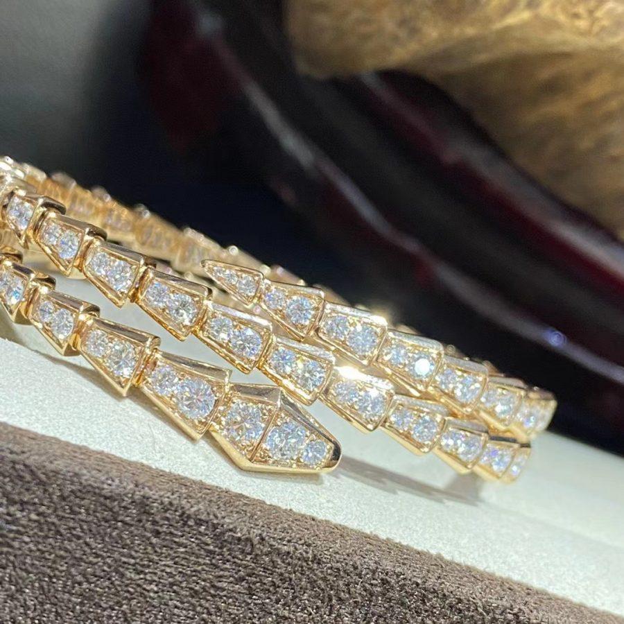 [Glow Muse]SERPENTI BRACELET GOLD DIAMOND DOUBLE ROW