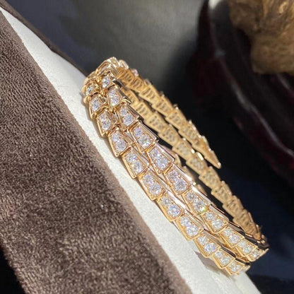 [Glow Muse]SERPENTI BRACELET GOLD DIAMOND DOUBLE ROW