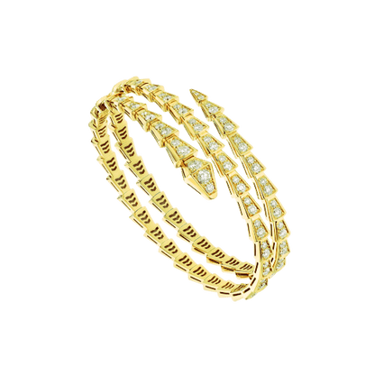 [Glow Muse]SERPENTI BRACELET GOLD DIAMOND DOUBLE ROW