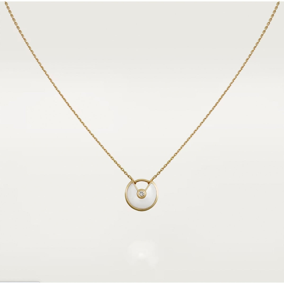 [Glow Muse]AMULETTE ROSE GOLD MOP NECKLACE