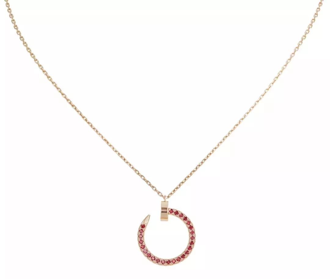 [Glow Muse]JUSTE NECKLACE GOLD RED DIAMONDS