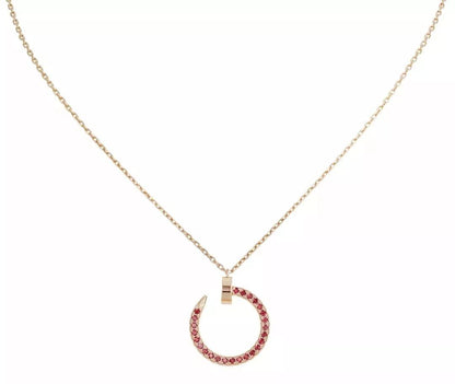 [Glow Muse]JUSTE NECKLACE GOLD RED DIAMONDS