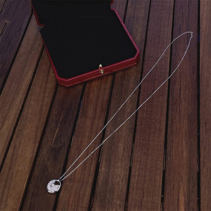 [Glow Muse]AMULETTE SILVER FULL DIAMOND NECKLACE