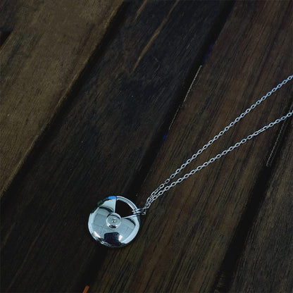 [Glow Muse]AMULETTE SILVER FULL DIAMOND NECKLACE