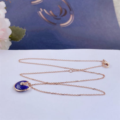 [Glow Muse]AMULETTE ROSE GOLD AGATE NECKLACE
