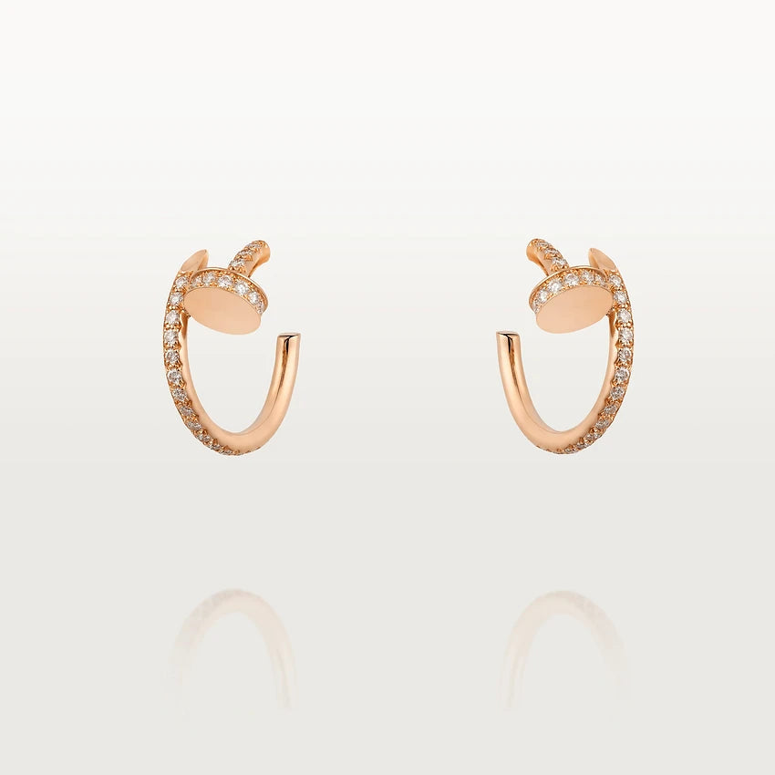 [Glow Muse]JUSTE EARRINGS 12.75MM PINK GOLD DIAMOND