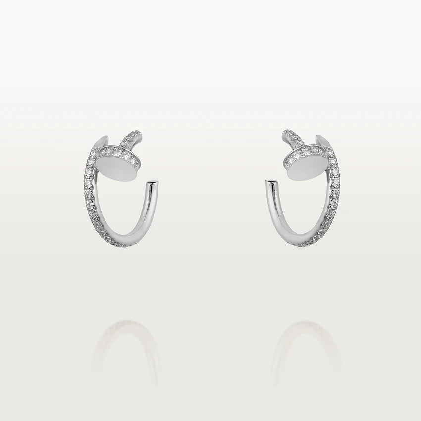 [Glow Muse]JUSTE EARRINGS 12.75MM SILVER DIAMOND