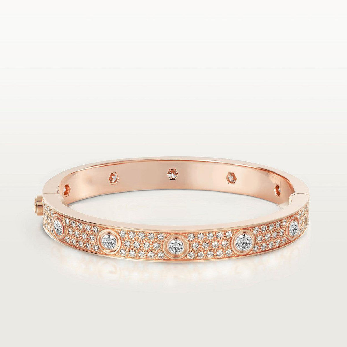 [Glow Muse]LOVE BRACELET 6.1MM DIAMOND-PAVED 10 BIG DIAMONDS