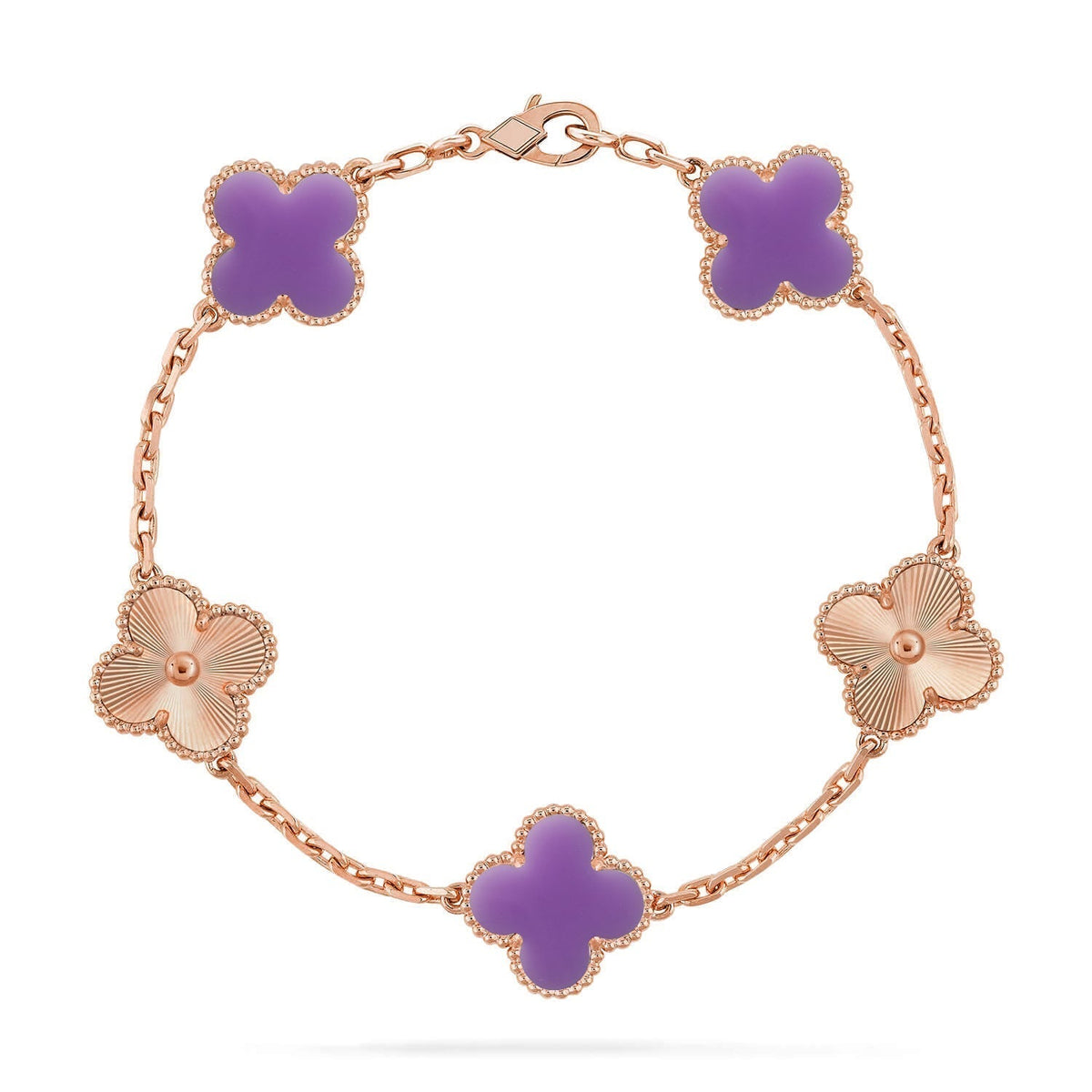 [⭐Glow Muse]CLOVER 5 MOTIF LIGHT PURPLE BRACELET COLLECTION