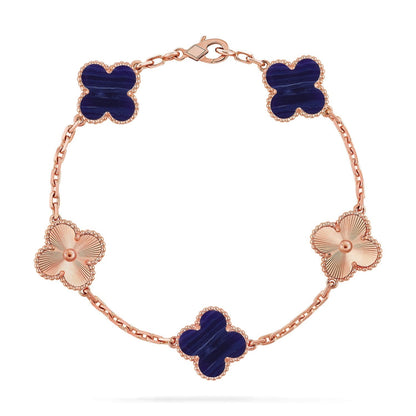 [⭐Glow Muse]CLOVER 5 MOTIF PURPLE STRIPES BRACELET COLLECTION