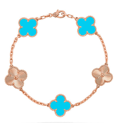 [⭐Glow Muse] CLOVER 5 MOTIF TURQUOISE BRACELET COLLECTION