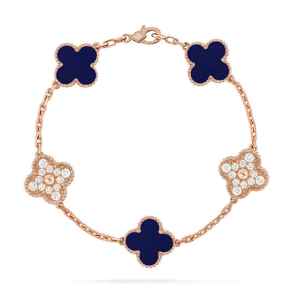 [⭐Glow Muse]CLOVER 5 MOTIF LAPIS LAZULI BRACELET COLLECTION