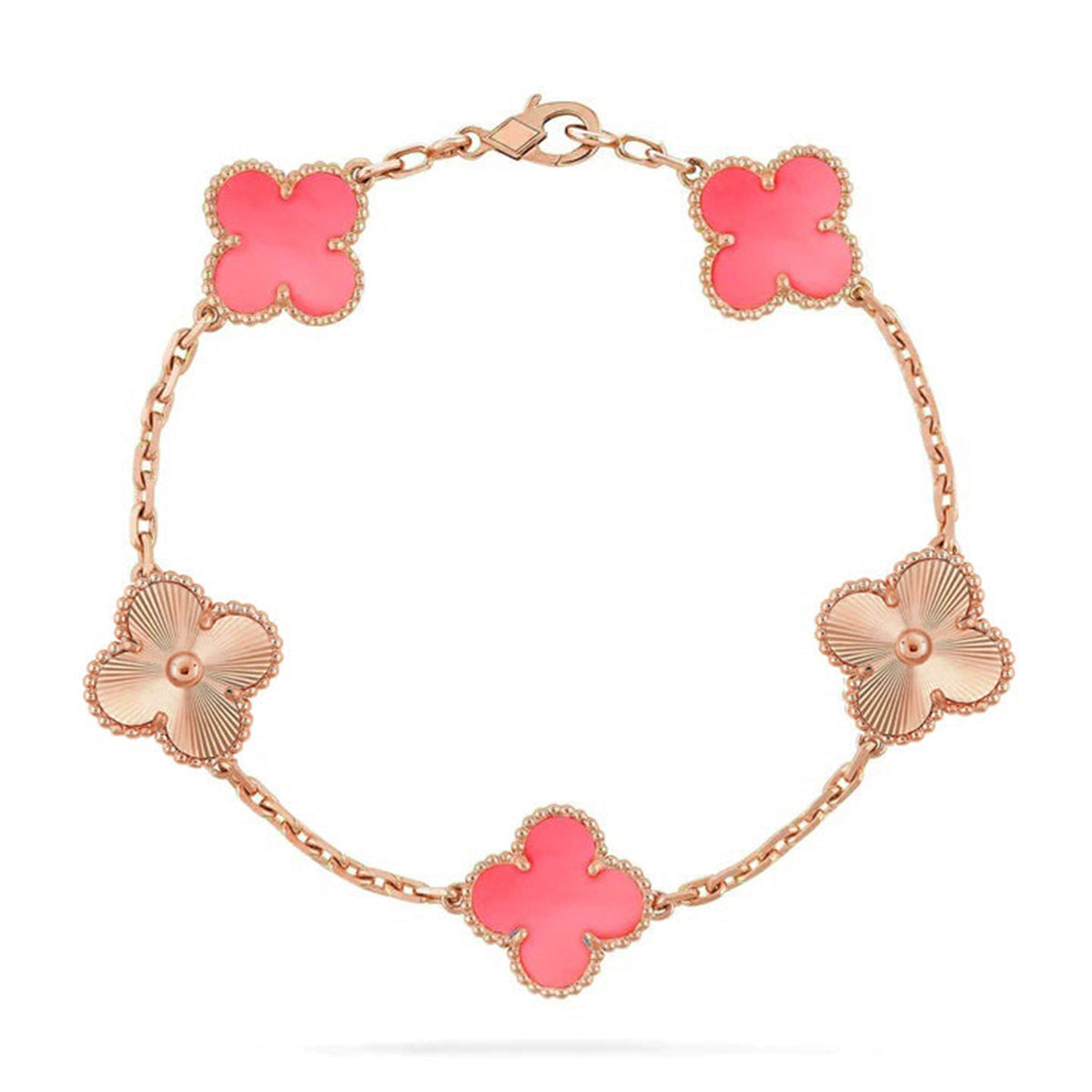 [⭐Glow Muse] CLOVER 5 MOTIFS  PINK MOP BRACELET COLLECTION