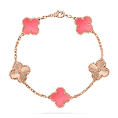 [⭐Glow Muse] CLOVER 5 MOTIFS  PINK MOP BRACELET COLLECTION